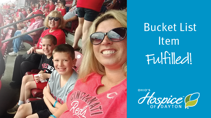Patient Checks Off Item On Bucket List With Her Daughter And Grandsons At Cincinnati Reds Game